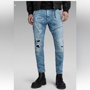 G-Star Raw Rackam 3D Mens Skinny Jean Sun Faded Tuscon Restored size 28x30.